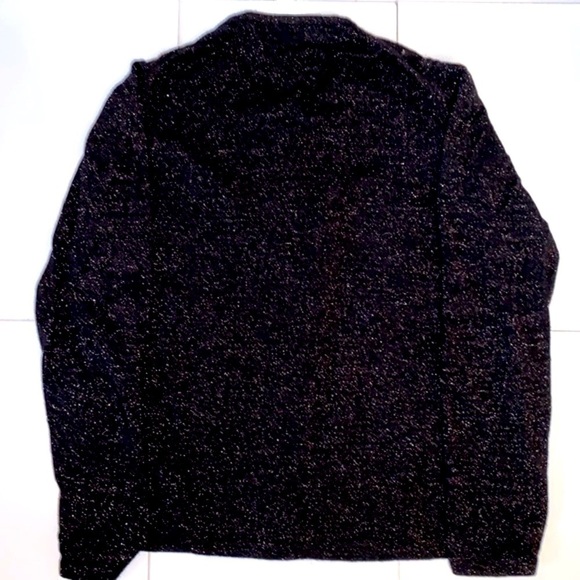 Bloomingdale’s black and gold wool blend knit cardigan sweater. Size Small. - Picture 3 of 6
